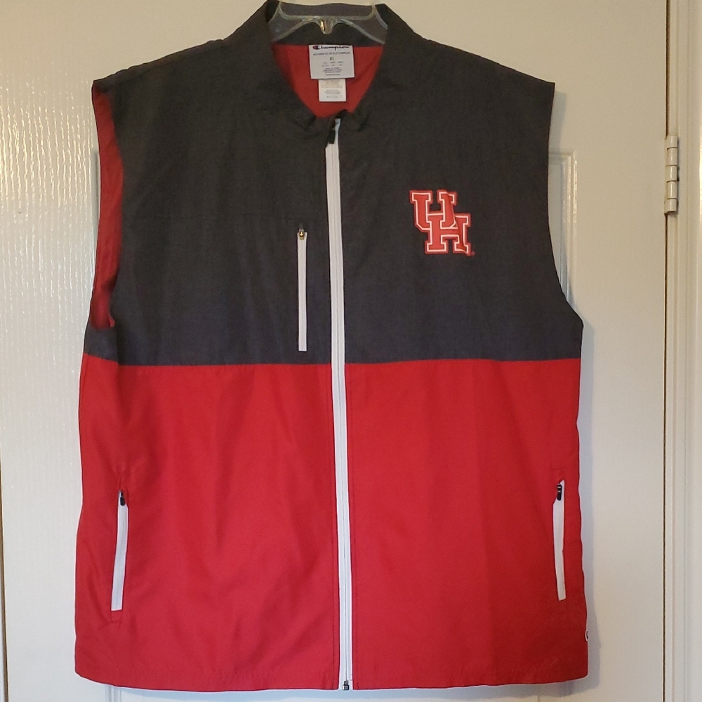 Men's Red and Gray University Of Houston Sport Vest, XL